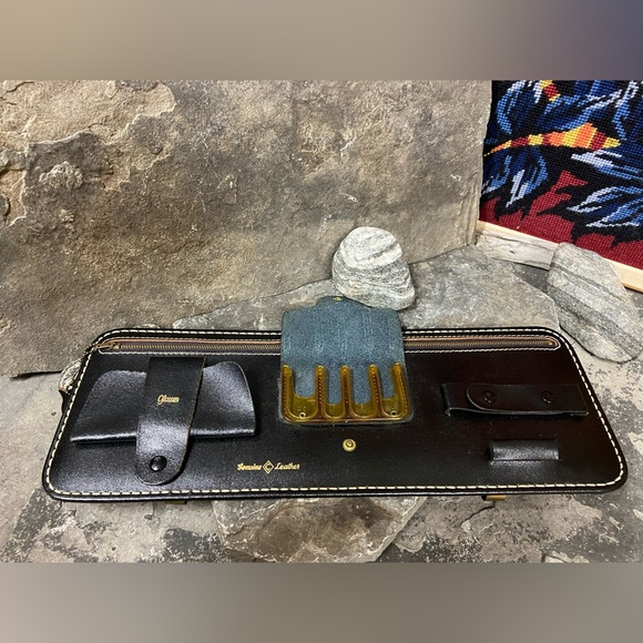 Solid Leather Utility Organizer & Glasses Holder  for Drivers - Picture 6 of 9